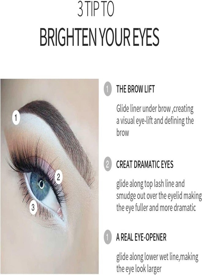 Ruby Face Rubyface White Eyeliner Pencil Professional Highlighter Eye Liner Pen Waterproof Long Lasting Eyeliner1.8g (3 PCS) - Image 3