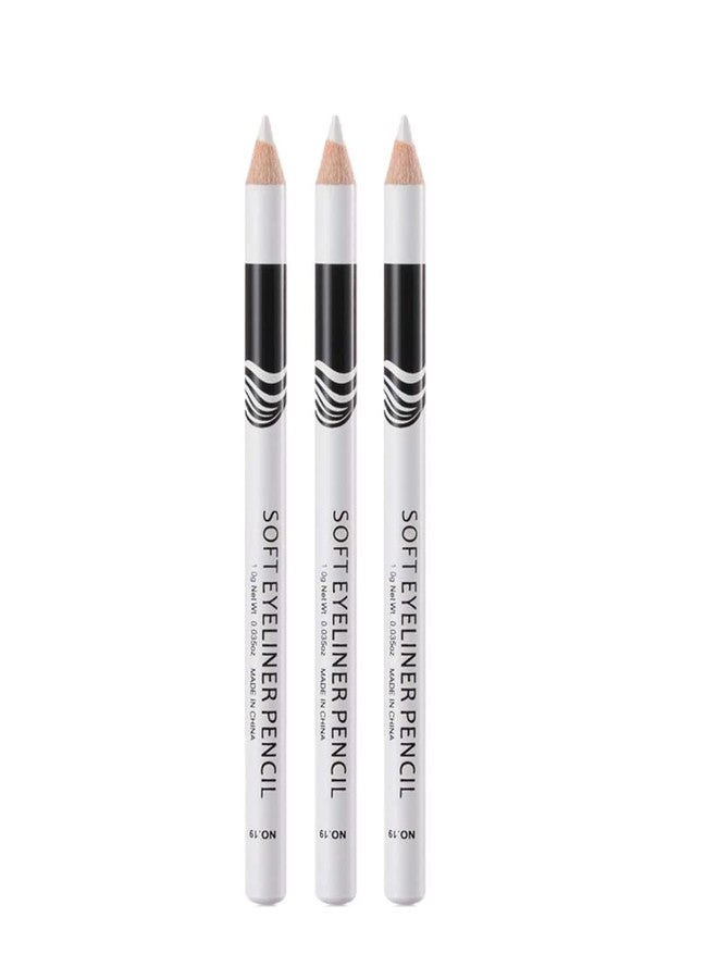 Ruby Face Rubyface White Eyeliner Pencil Professional Highlighter Eye Liner Pen Waterproof Long Lasting Eyeliner1.8g (3 PCS) - Image 1
