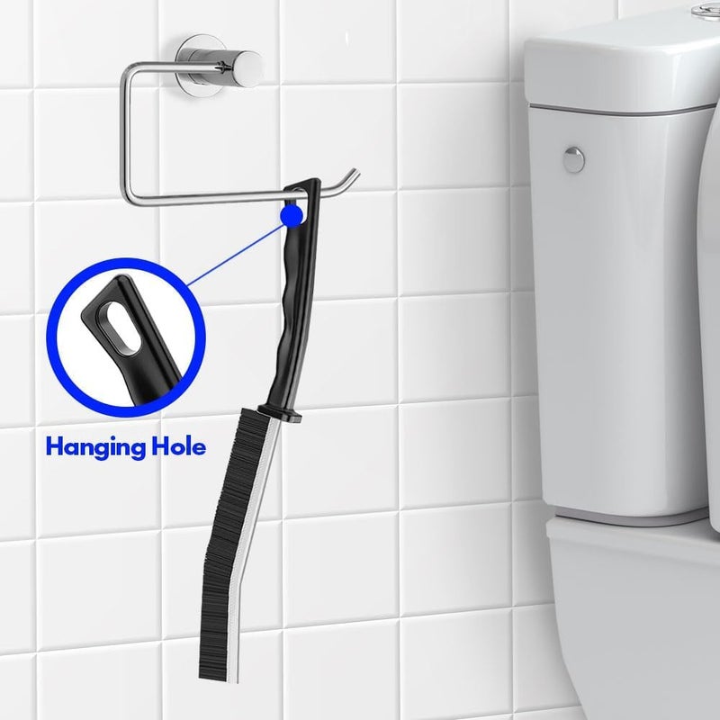 Redclip Crevice Cleaning Brush, Multifunctional Hard Bristle Crevice Grout, Bathroom Gap Scrub for Household Use, Corner Crevice Tool and Grout Cleaner (3) - Image 5