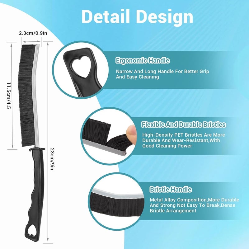 Redclip Crevice Cleaning Brush, Multifunctional Hard Bristle Crevice Grout, Bathroom Gap Scrub for Household Use, Corner Crevice Tool and Grout Cleaner (3) - Image 4