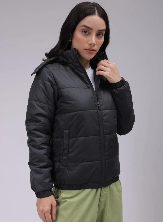 مرفوعة Women Regular Fit Solid Puffer Jacket