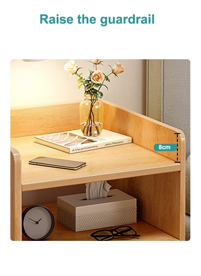Wooden Side Table Nightstand And Coffee Table Storage Space Saving Storage Organizer Bedside Furniture For Bedroom Living Room Hallway