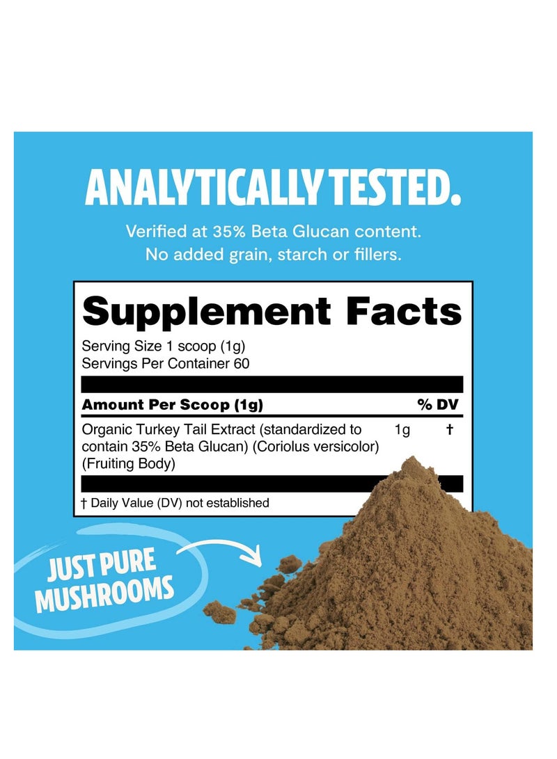 FreshCap Mushrooms Organic Turkey Tail Mushroom Extract Powder 60 gram  - Image 2