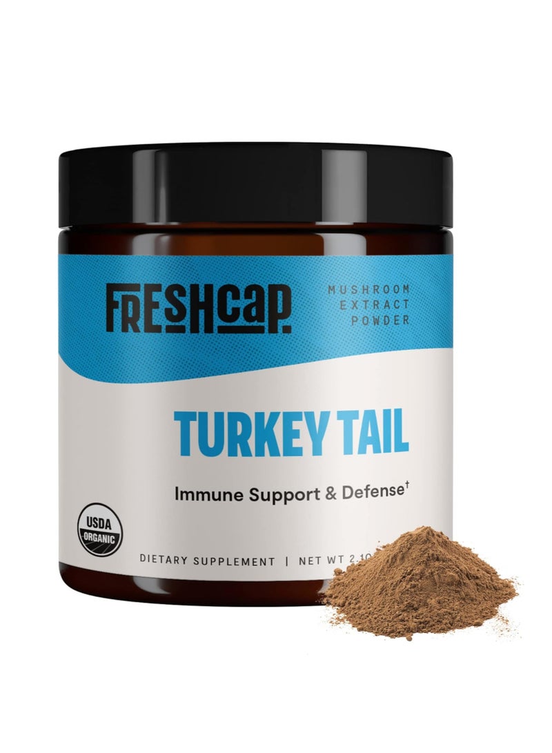 FreshCap Mushrooms Organic Turkey Tail Mushroom Extract Powder 60 gram  - Image 1