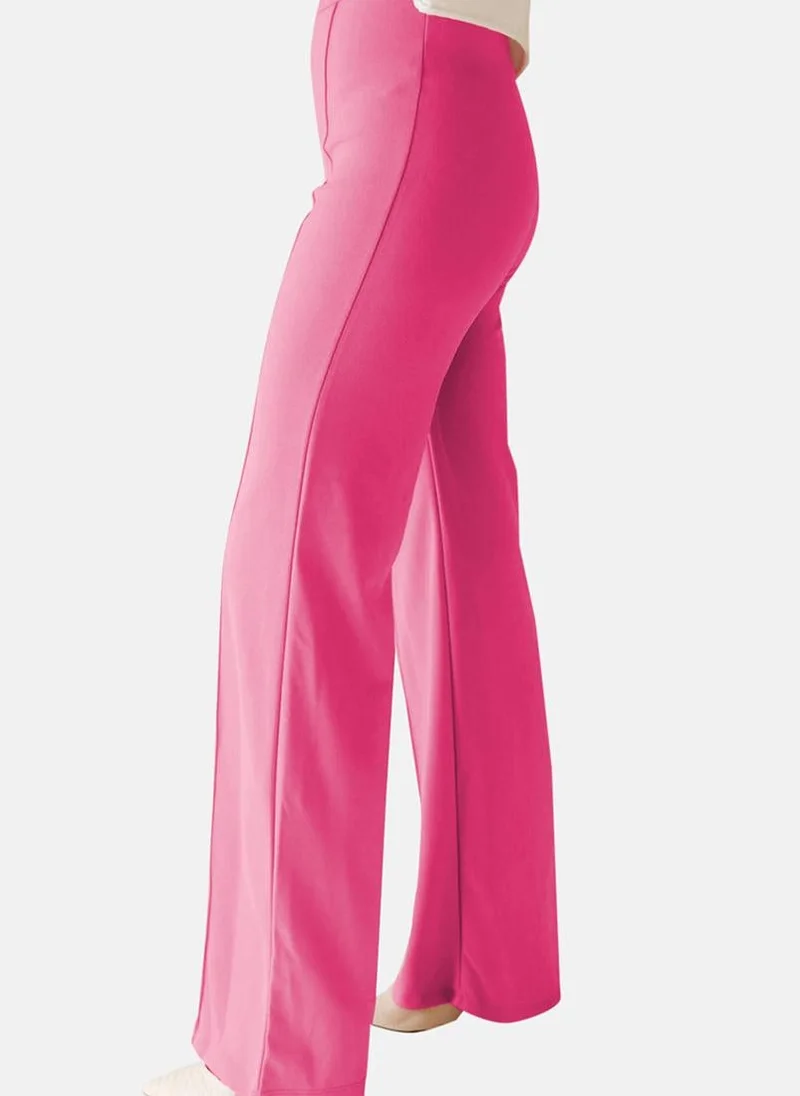 يونيكي Pink Plain Casual Trousers