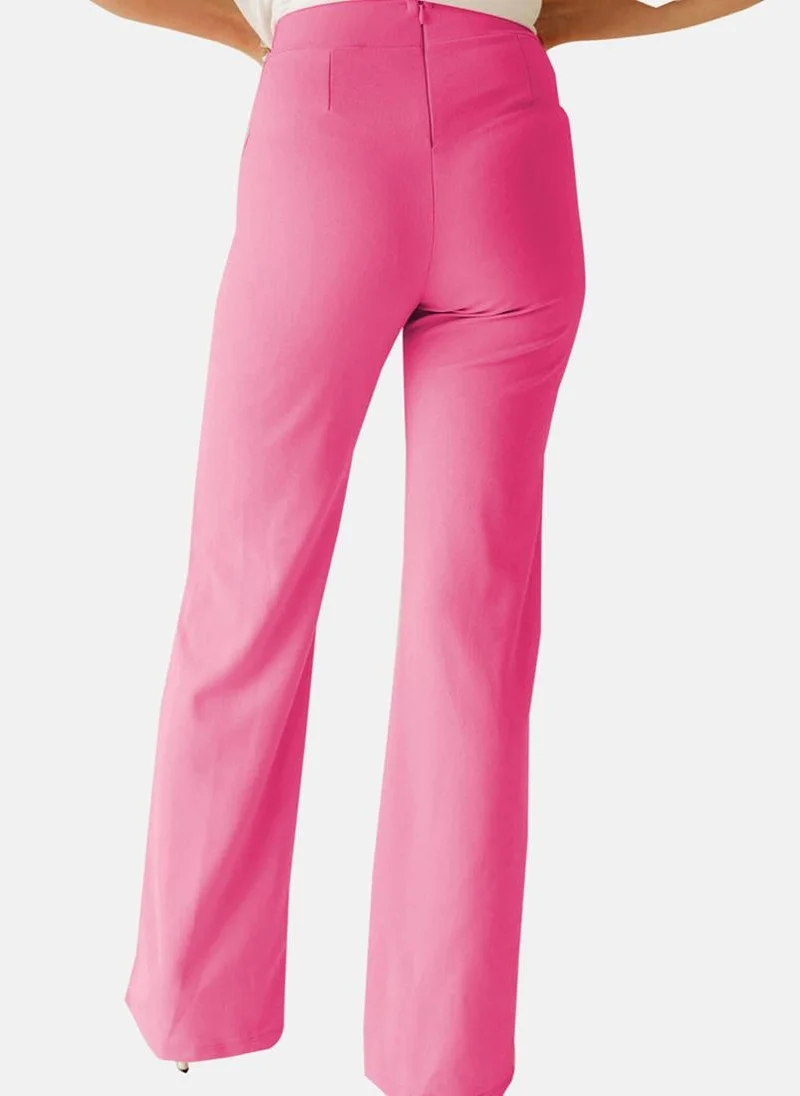 يونيكي Pink Plain Casual Trousers
