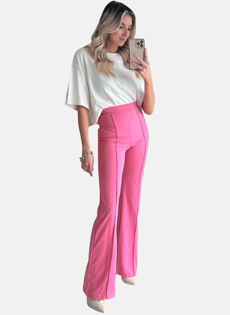 يونيكي Pink Plain Casual Trousers