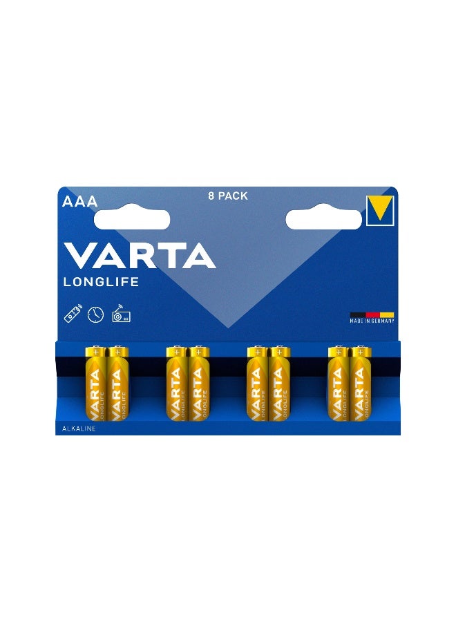 VARTA LONGLIFE AAA BLI 8 | Alkaline Energy System | 10 years power in storage guaranteed | Longlife Power Solution - Image 1