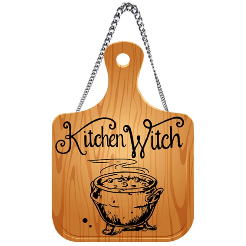 PNF Poster And Frames Kitchen Witch Quote Wall art & Door Hanging Frame For Kitchen, Dining, restaurants Decor | Walland home Decor for Living Room | Room Decor Wall Decor Items For Bedroom | (Wooden, 11x9 Inch,Brown)-86-2 - Image 1