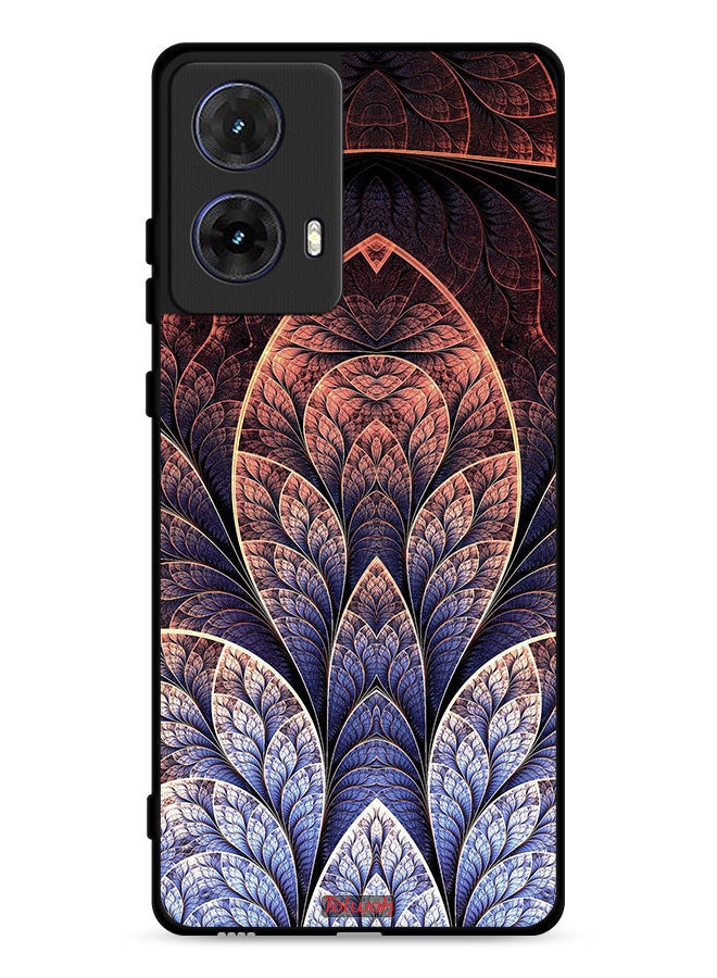 Tolwak Motorola Moto G85 5G Protective Case Cover Floral Fractal Abstract - Image 1