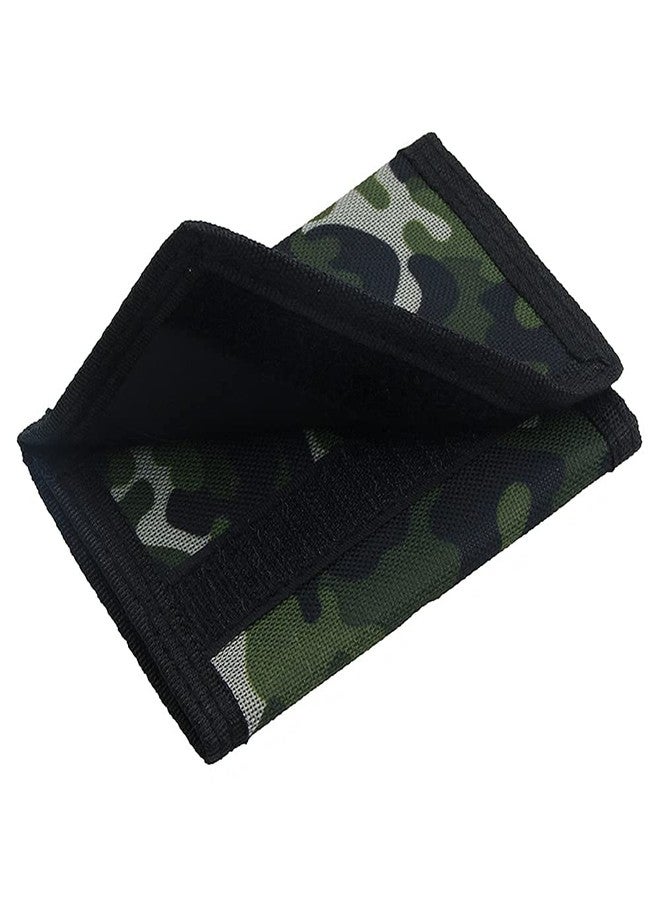 NEICY RFID Blocking Canvas Wallet for Men and Women - Camo Trifold Outdoor Sports Wallets with Magic Sticker for Teen Kids (Camo Green) - Image 5