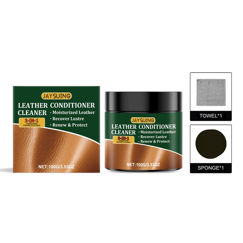 Jaysuing Leather Care Kit Home Sofa Leather Daily Maintenance Cleaning And Renewal Care Kit - Image 1