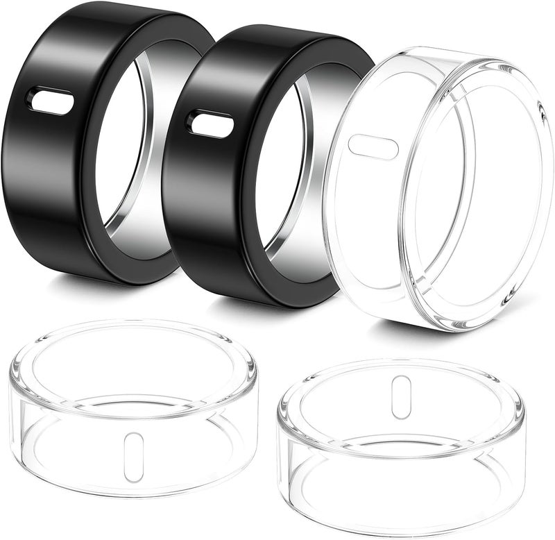 Hexasider 5 Pack Ring Cover Compatible with Oura Ring Gen 4/Oura Ring Gen 3 Horizon/Heritage, Abrasion-Resistant TPU Case for Oura Ring Protector Accessories for Oura Size 8 - Image 1