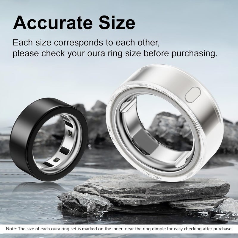 Hexasider 5 Pack Ring Cover Compatible with Oura Ring Gen 4/Oura Ring Gen 3 Horizon/Heritage, Abrasion-Resistant TPU Case for Oura Ring Protector Accessories for Oura Size 8 - Image 2