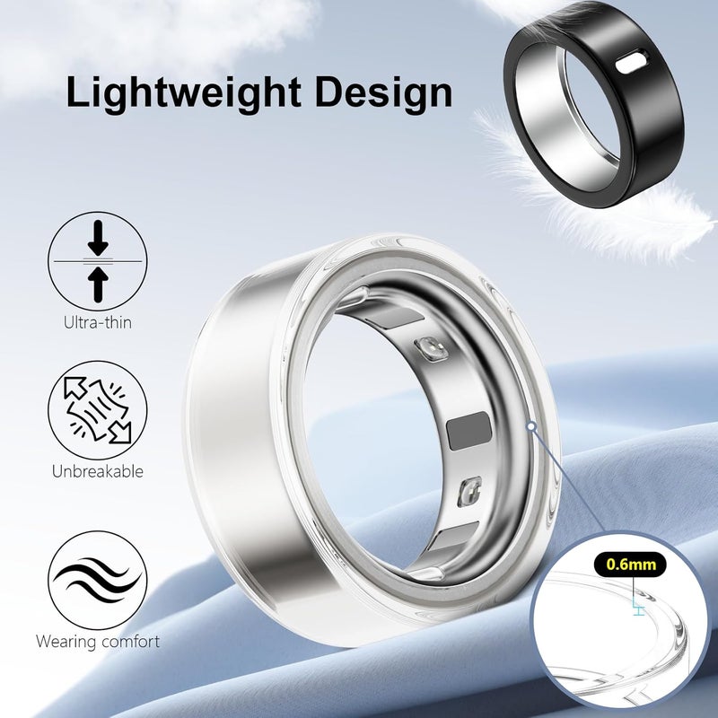 Hexasider 5 Pack Ring Cover Compatible with Oura Ring Gen 4/Oura Ring Gen 3 Horizon/Heritage, Abrasion-Resistant TPU Case for Oura Ring Protector Accessories for Oura Size 8 - Image 5