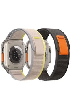 SHOPI 2 Piece Nylon Compatible with Apple Watch Bands 42/44/45/49mm, Soft and Breathable Watch Strap, Suitable for Apple watch Ultra Series 8  - Image 1