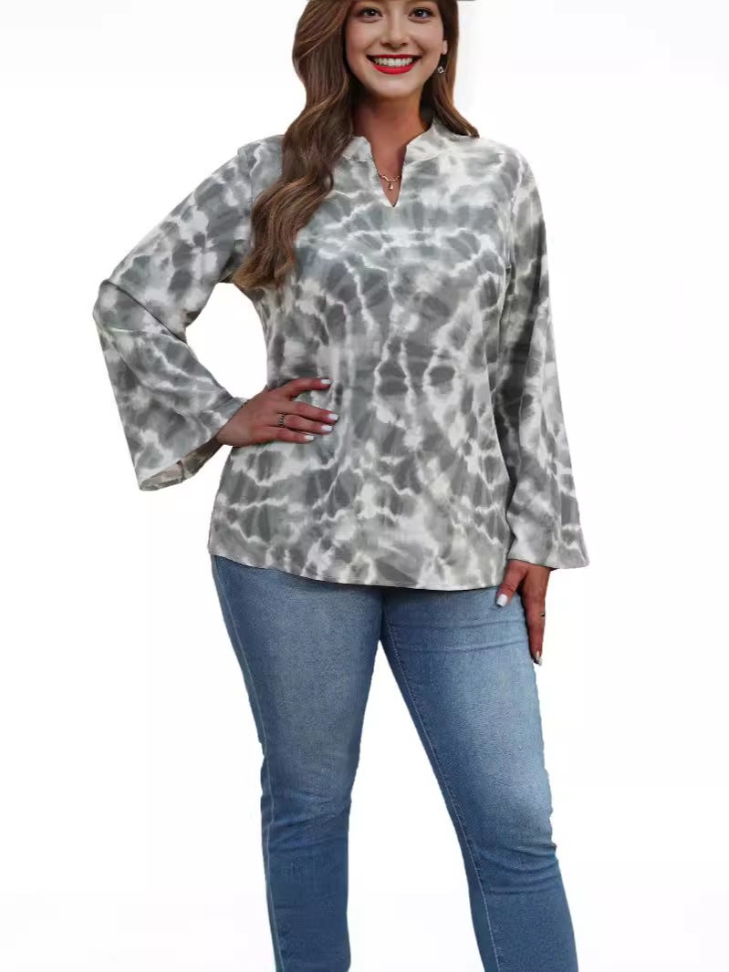 2024 Spring and Summer Large Size European and American Cross-border Fashion Commuter Loose Comfortable Long-sleeved Women's Blouse - Image 3