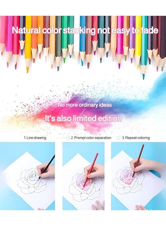 XiuWoo 36 Coloured Pencils  - Vibrant Art Supplies for Kids/Adults, Premium Oil-Based Drawing Pencils for Coloring Books, School Stationery & Home Art Projects  - Image 2