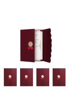 5pcs A4 Certificate Holder Graduation Diploma Cover Degree Certificate Holder Trifold Document Covers for Award Certificates