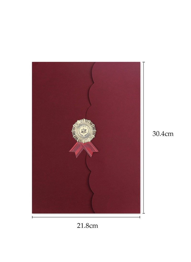 Generic - 5pcs A4 Certificate Holder Graduation Diploma Cover Degree Certificate Holder Trifold Document Covers for Award Certificates - Image 1