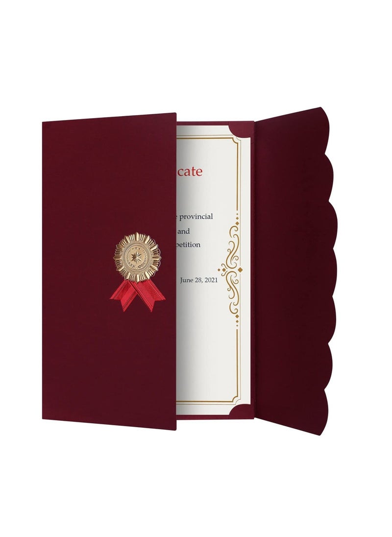 Generic - 5pcs A4 Certificate Holder Graduation Diploma Cover Degree Certificate Holder Trifold Document Covers for Award Certificates - Image 1