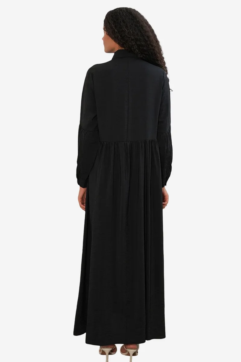 Big Dart Black BDART Loose-fit Maxi Shirt Dress for Women | Best Price UAE