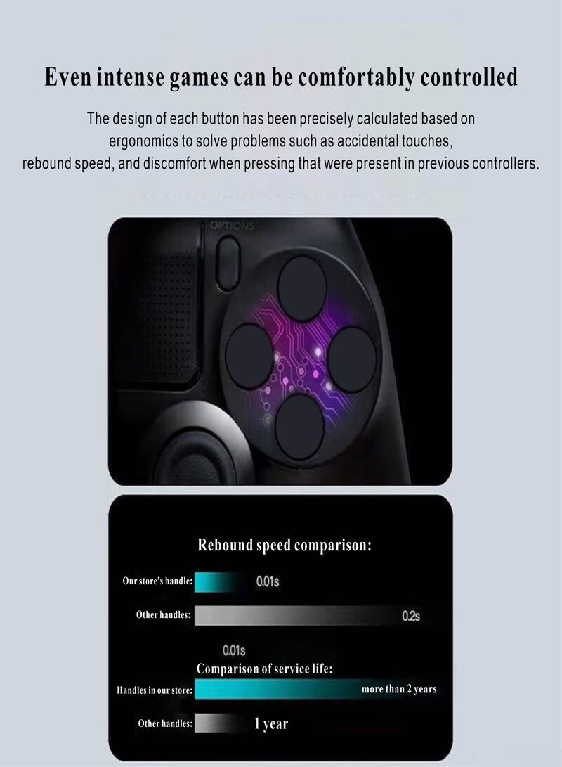 HooToo Sony PlayStation 4 wireless controller from Hootoo. PS4 controller with built-in battery, PlayStation 4 controller with built-in microphone, PlayStation 4 controller with headphone jack, analog sticks, and precision triggers. Powerful PlayStation 4 controller that can be paired with your phone via Bluetooth. Original PlayStation 4 controller from Hootoo.  - Image 5