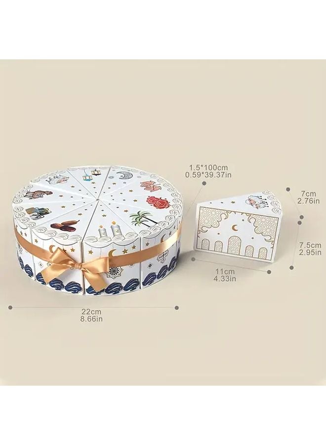 10 Pcs Ramadan Gift Boxes Arabic Calligraphy Moon Islamic Geometric Triangle Design - Image 4