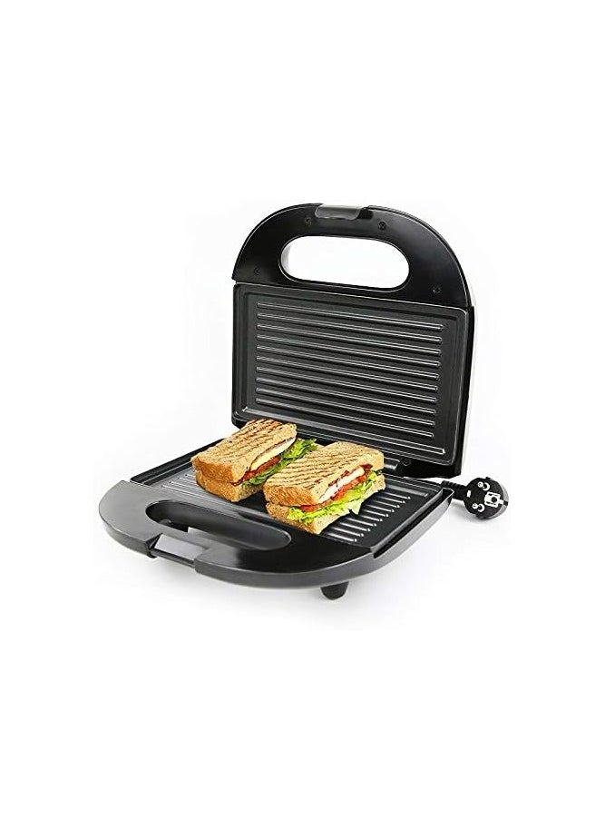 Generic - Electric Sandwich Maker With Grill Plate, Small Size, Stainless Steel, Easy Clean With Non-Stick & Removable Plates - Image 1