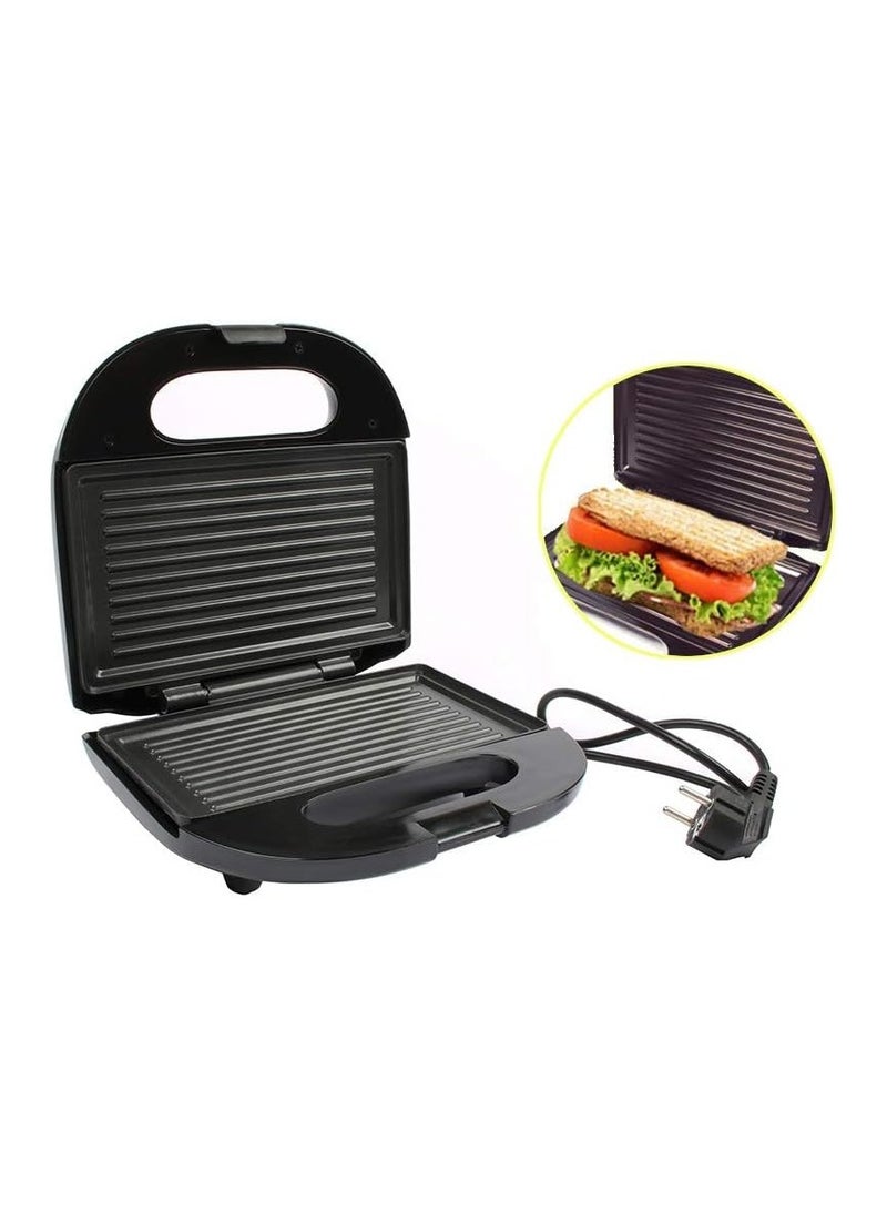 Generic - Electric Sandwich Maker With Grill Plate, Small Size, Stainless Steel, Easy Clean With Non-Stick & Removable Plates - Image 1