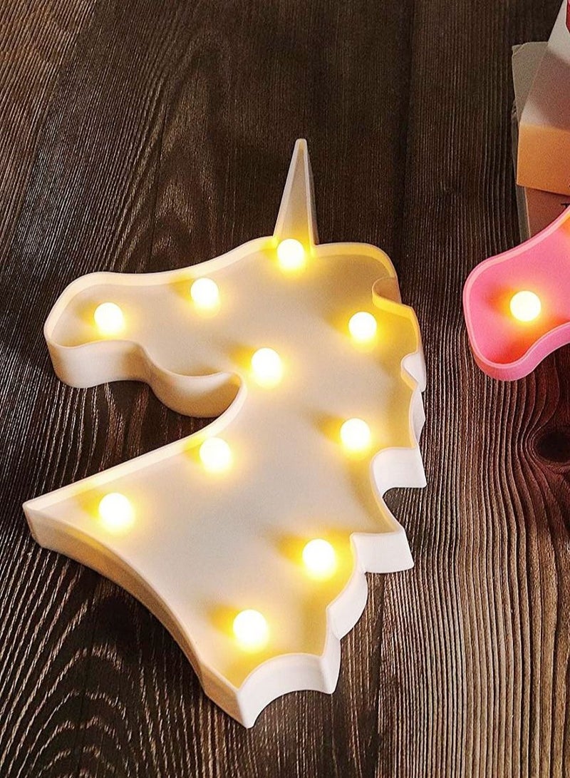 سلة يونيكورن مضيء باللون الأبيض مع إضاءة دافئة - Image 5