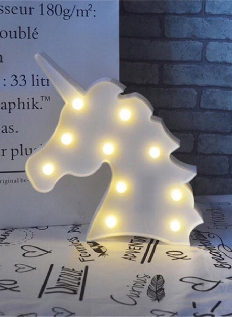 سلة يونيكورن مضيء باللون الأبيض مع إضاءة دافئة - Image 2