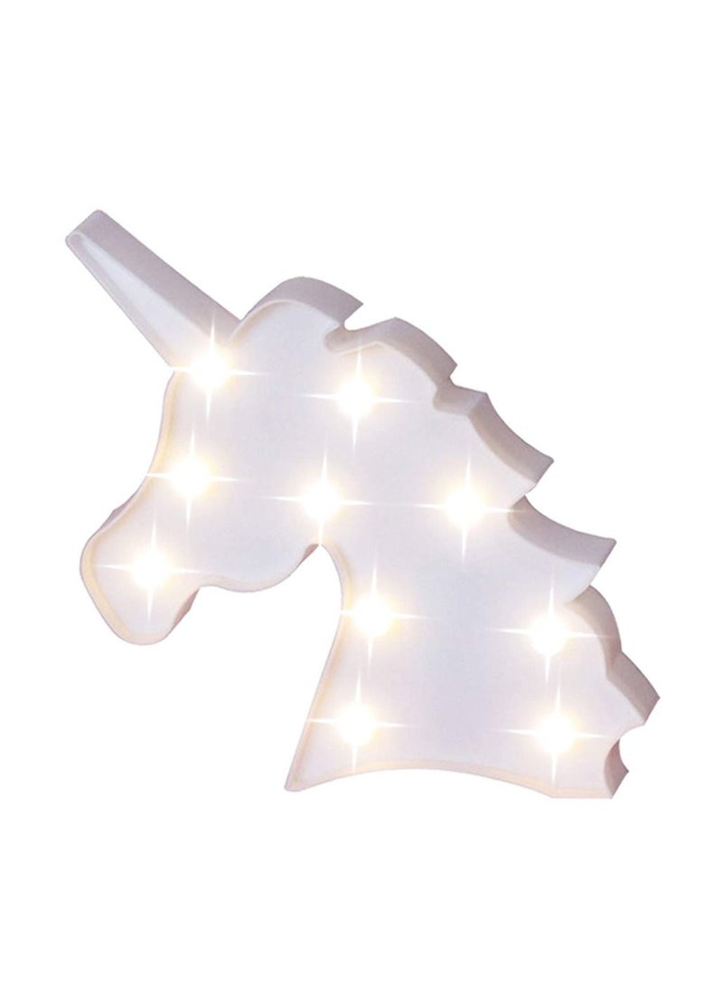 سلة يونيكورن مضيء باللون الأبيض مع إضاءة دافئة - Image 1