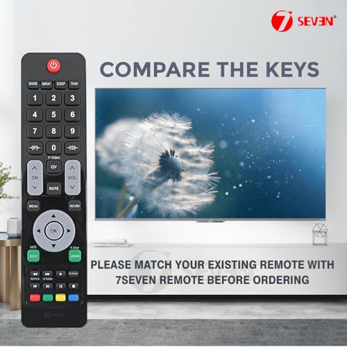 7-Seven جهاز تحكم عن بُعد 7SEVEN® متوافق مع تلفاز فيديكون الأصلي مناسب لأي تلفاز LCD LED ذكي أندرويد 4K - جهاز تحكم عن بُعد عالمي لتلفاز فيديكون - Image 3