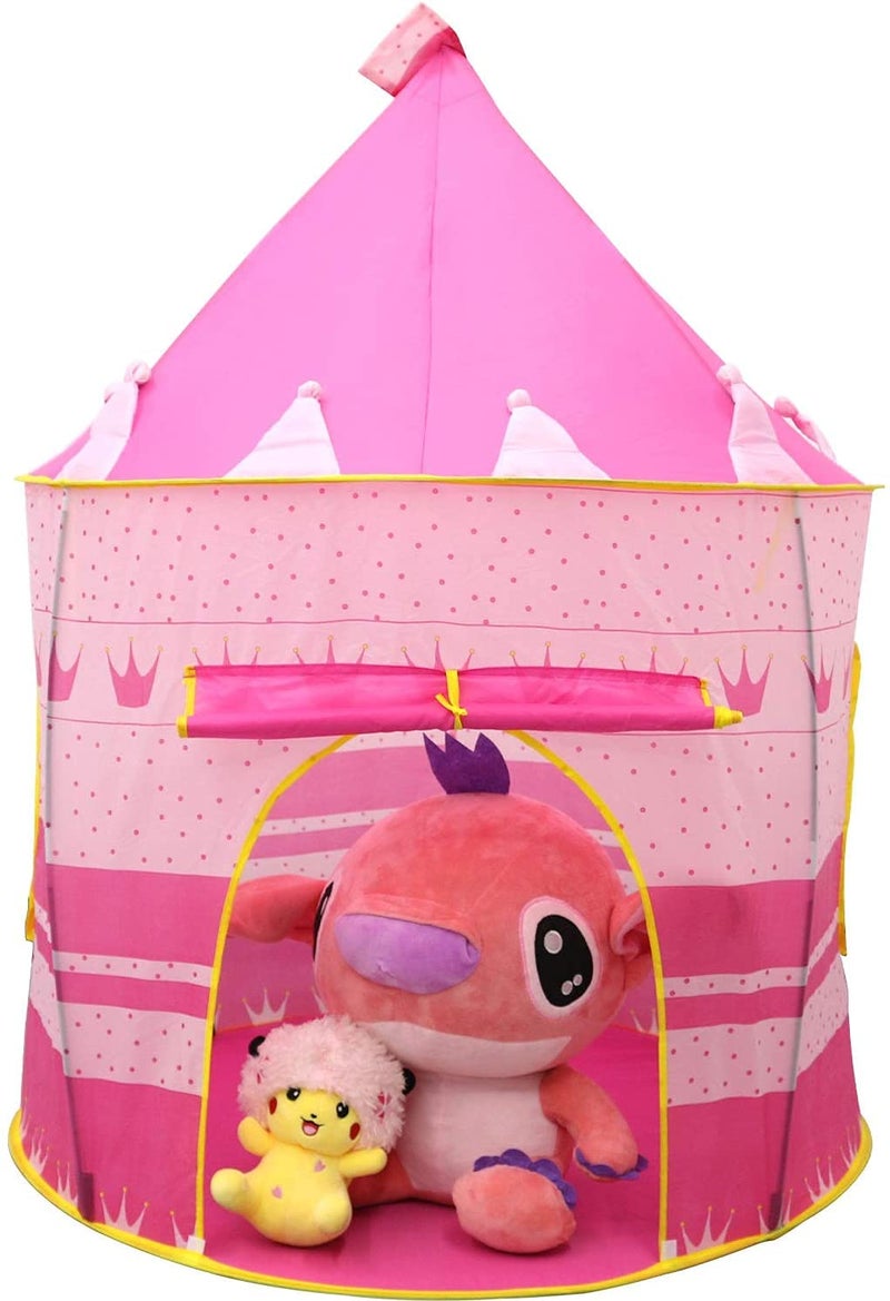 Webby Princess Castle Kids Play House | Jumbo Kids Play Tent with 10 Balls for 3 to 10 Years Children | Indoor and Outdoor Games (Pink) - Image 1