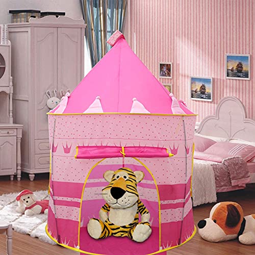 Webby Princess Castle Kids Play House | Jumbo Kids Play Tent with 10 Balls for 3 to 10 Years Children | Indoor and Outdoor Games (Pink) - Image 2