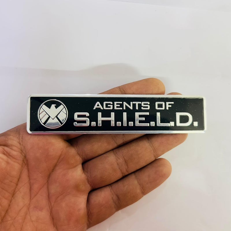 AUTO MT شعار معدني للسيارة والدراجة واللابتوب - شارة ثلاثية الأبعاد لسباق السيارات - ملصق رياضي عالمي - ملصق جولة كبيرة (أسود، ملصق عملاء الدرع) - Image 3