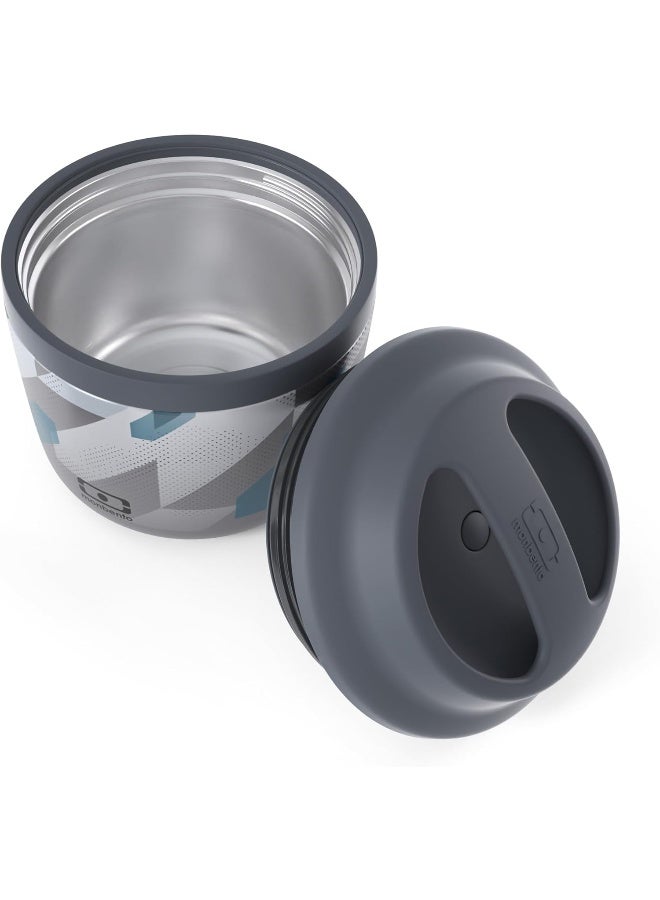 monbento - Bento Lunch Box MB Element graphic Dimensions - Insulated lunch box that keeps meals hot/cold - Ideal lunch box for work/outdoor - BPA free - Geometric pattern - Image 3