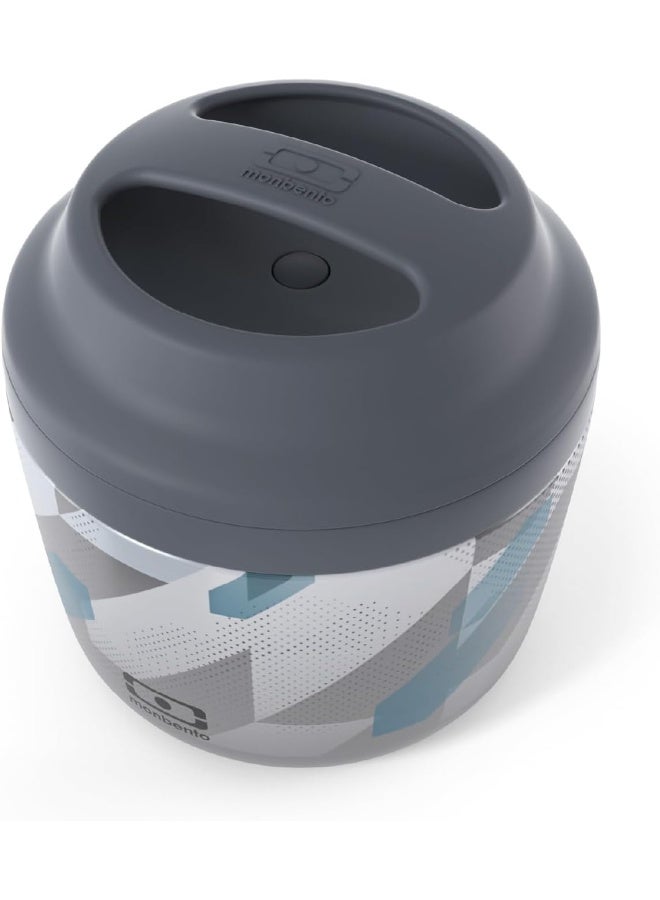 monbento - Bento Lunch Box MB Element graphic Dimensions - Insulated lunch box that keeps meals hot/cold - Ideal lunch box for work/outdoor - BPA free - Geometric pattern - Image 1