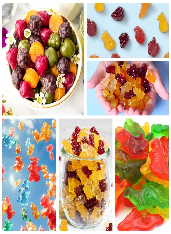 Apiocmy 3Pcs Gummy Candy Molds for Kids - Silicone Mini Gummy Bear/Dinosaur/Fruit Snack Molds with 2Pcs Dropper,Non-stick and Bpa Free for Candy Chocolate Gummies Baking - Image 4