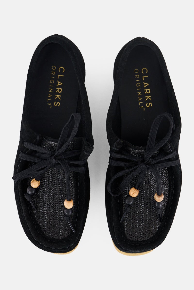 clarks Women Wallabee Standard Fit Lace Up Casual Shoes, Black - Image 3