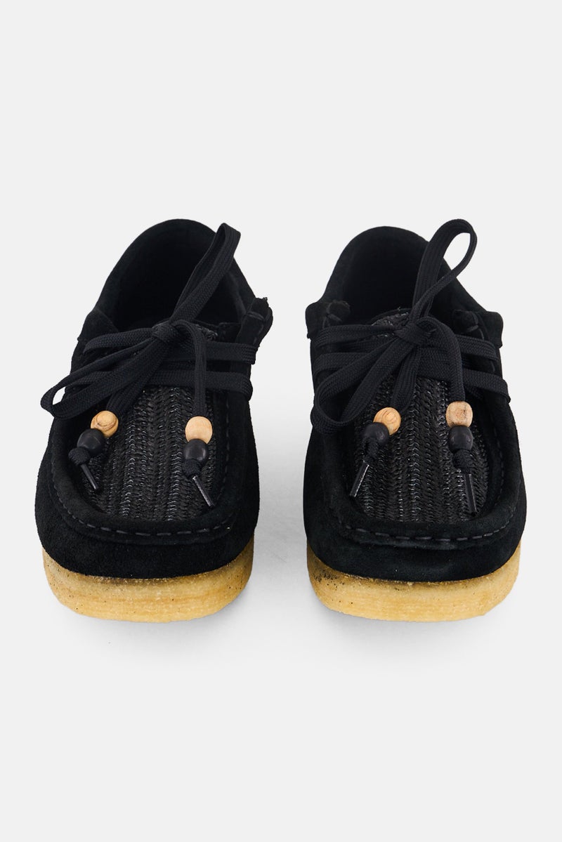 clarks Women Wallabee Standard Fit Lace Up Casual Shoes, Black - Image 2