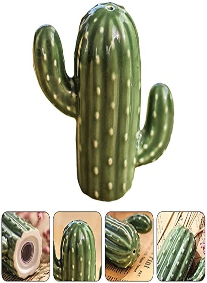 KiaoTime Ceramic Toothpick Holder Dispenser, Novelty Cute Cactus Design Toothpick Dispenser Box Container for Kitchen Counter Dinning Table Cabinet Décor - Image 2