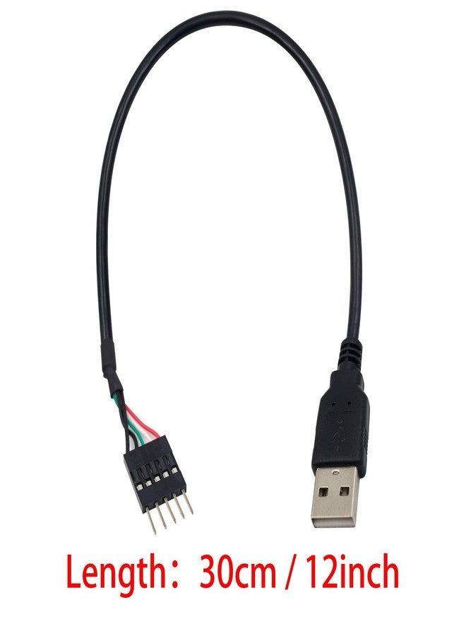 Duttek USB to USB Motherboard Header Cable, USB 2.0 Type A Male to 5 Pin Male Header Dupont Cable Cord 30CM/12IN (2 Pack) - Image 5