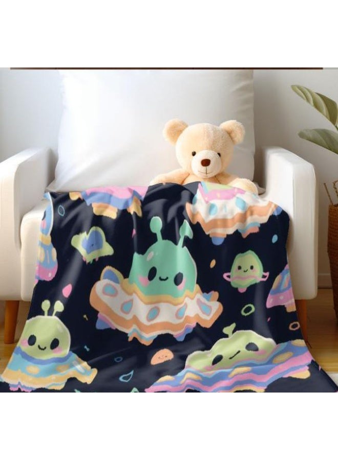 عام بطانية رقيقة من الفانيلا الكرتونية للأطفال والرضع (دافئة ومريحة، ومناسبة للنوم والألعاب) 70 سم * 100 سم - Image 3