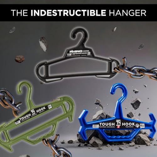Tough Hook Original Multipurpose Heavy Duty Hanger, USA Made, Anti-Slip, 200 lb Capacity, Ideal for Tactical Gear, Body Armor, Scuba, Fitness Vests, 1 Black Plastic Piece - Image 5