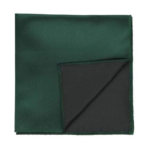 tiemart Solid Color Hunter Green Pocket Squares for Men for Suits and Perfect for Wedding Parties Measures 12 x 12 inch / 30 x 30 cm - Image 2