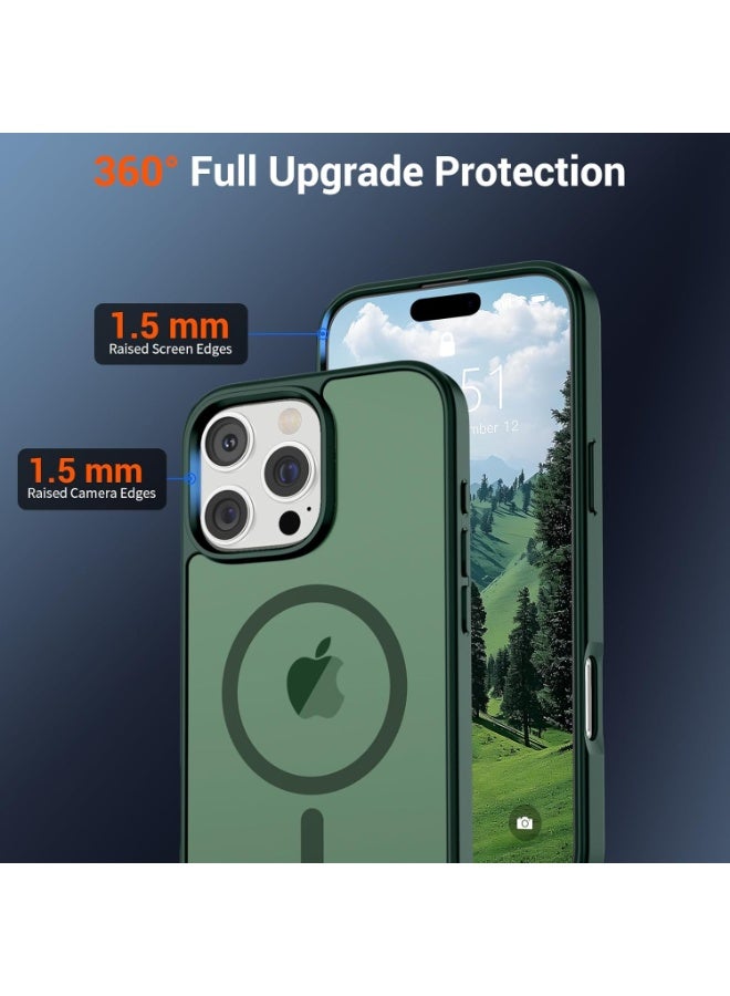 ACLIX Magnetic Case for iPhone 16 Pro Max Case, Compatible with MagSafe, Plating Luxury Cover, Clear Soft TPU Shockproof Protective Phone Case, (Green) - Image 3
