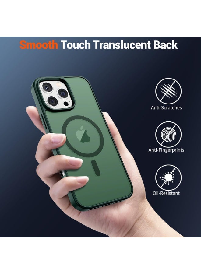ACLIX Magnetic Case for iPhone 16 Pro Max Case, Compatible with MagSafe, Plating Luxury Cover, Clear Soft TPU Shockproof Protective Phone Case, (Green) - Image 5