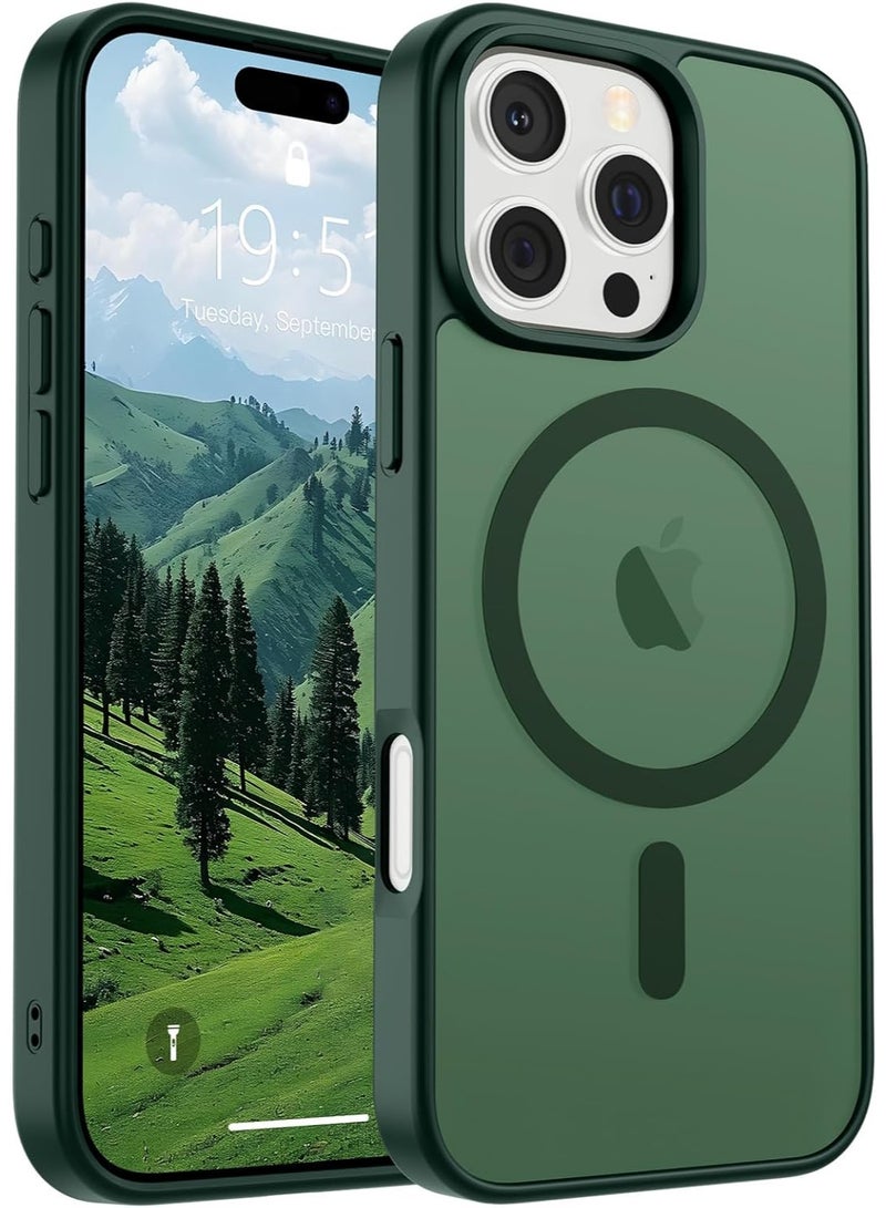 ACLIX Magnetic Case for iPhone 16 Pro Max Case, Compatible with MagSafe, Plating Luxury Cover, Clear Soft TPU Shockproof Protective Phone Case, (Green) - Image 1